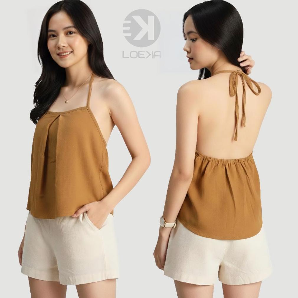 TERMURAH LOEKA (dayra top) /top wanita/atasan wanita/baju sexsi/baju pantai/linen/premium/korea styl