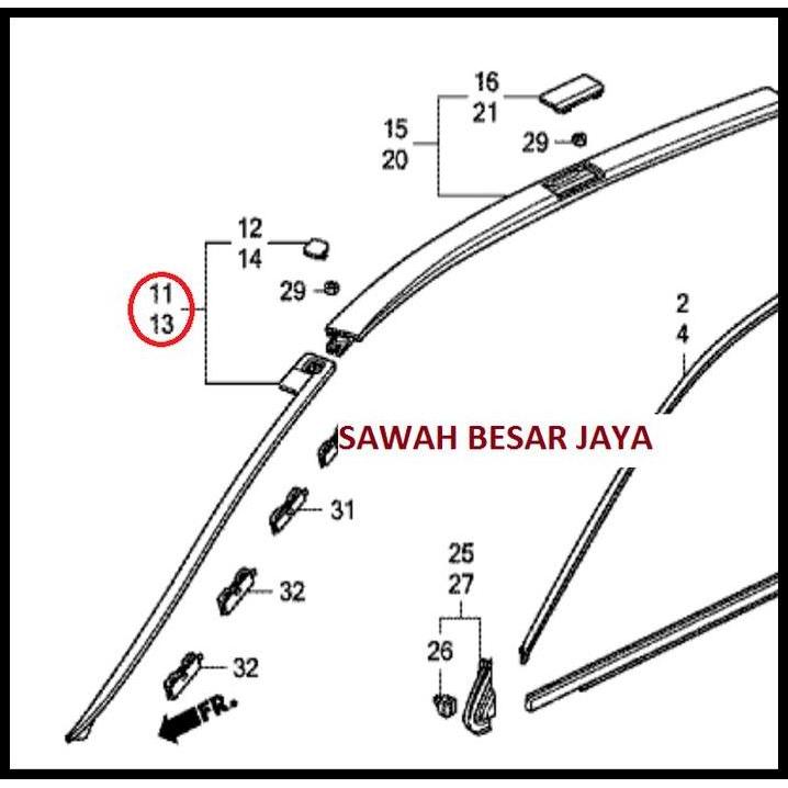 BEST DEAL KARET LIST LIS GARNISH MOULDING MOLDING KACA BESAR DEPAN BAGIAN SAMPING KIRI KANAN HONDA C