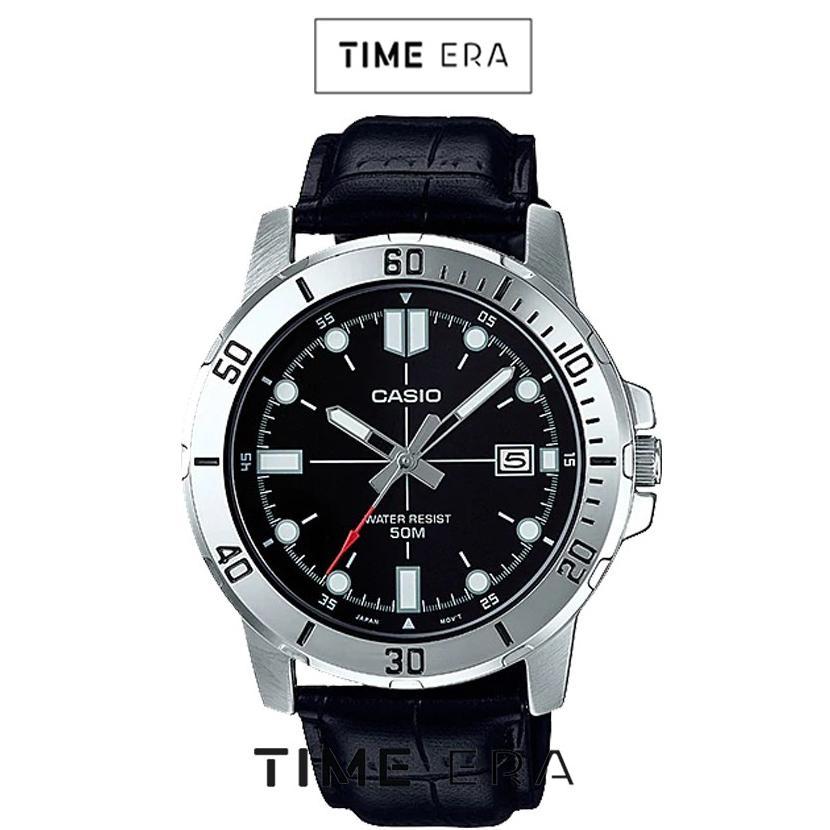 Casio General MTP VD01L 1E / MTP-VD01L-1E Jam Tangan Pria Kulit Hitam
