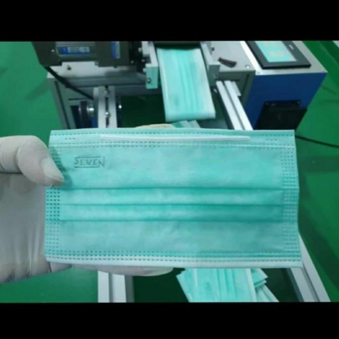 Masker Seven Medis 3Ply Hijau, Biru, Putih, 1 Karton Isi 50 Box