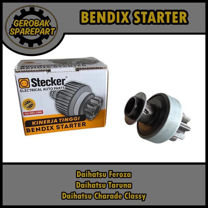 HOT DEAL GIGI BENDIX DINAMO STARTER - DAIHATSU FEROZA / TARUNA / CHARADE CLASSY 8 GIGI STECKER 