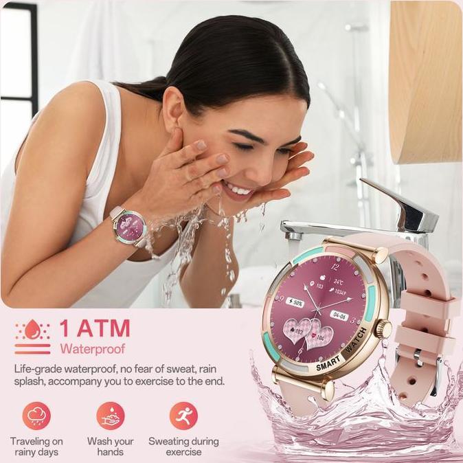 Srikawang66 - Aolon Lily R3 Jam Tangan Pintar Wanita 41Mm Ultra Tipis Panggilan Bluetooth 18K Gold P