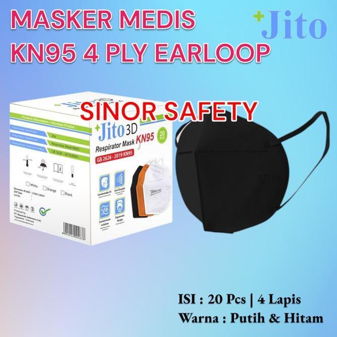 Jito 3D Masker Medis Earloop Kn95 4 Ply