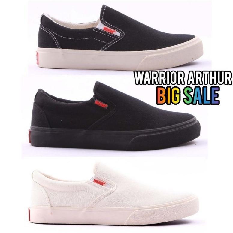 Warrior Arthur Slip On Original 100% Ukuran 38-44 Sepatu pria
