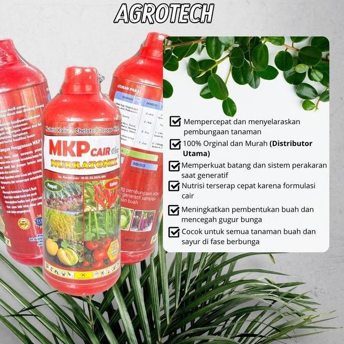 NURRATONIX MKP Plus Silika Amino ZPT Pupuk Cair 1L Pembesar Buah & Umbi