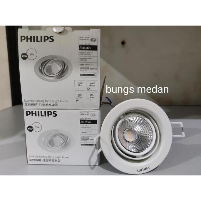 HARGA DISC - LAMPU LED PHILIPS SOROT POMERON 5W 5WATT putih 4000K NW SPOT 59775