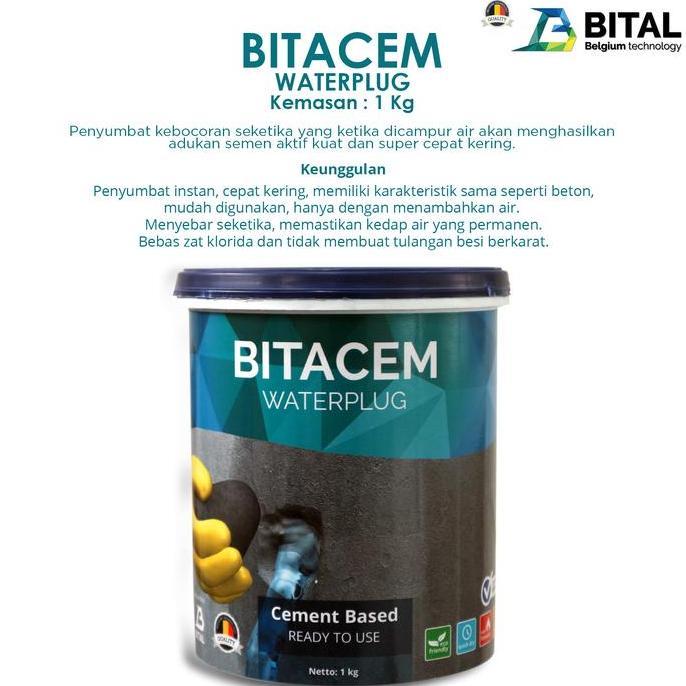 Pageup- 4Kg Bitacem Waterplug Penyumbat Kebocoran Beton & Dinding
