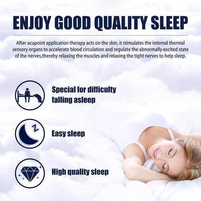 24pcs Plaster Tidur Herbal Penambah Kualitas Tidur Insomnia Mimpi Berlebihan Tidur Tidak Nyenyak