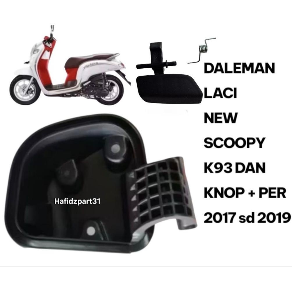 Sparepart Original AHM Tutup Laci Rak Kantong Scoopy eSP 2017-2020 + Knop Per