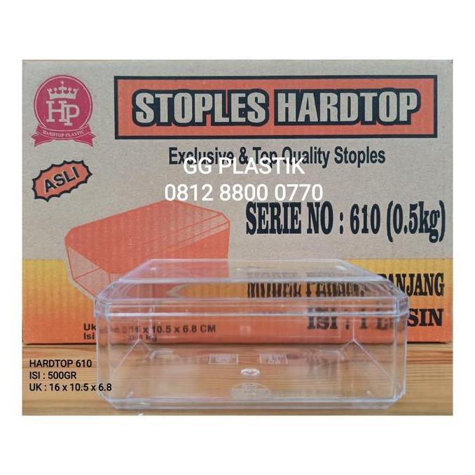 Toples Hardtop 610 Persegi Panjang (500Gr)