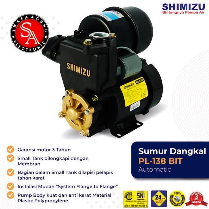 Pompa Air Shimizu Type: PS-138BIT (Khusus Medan-Gojek)