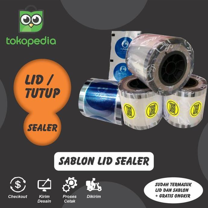 Sablon Lid Sealer Sablon Plastik Roll Tutup Cup Custom Untuk 1000+ Cup