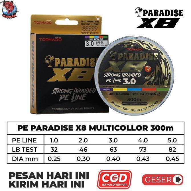 Procedere- Senar Pe Paradise X8 200M 300M Senar Mancing Laut Pancing Senar Untuk Joran Reel Senar Ku