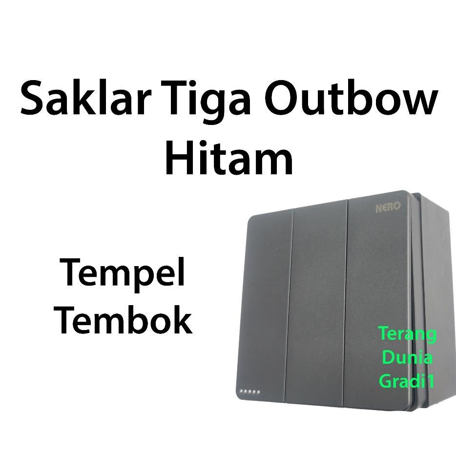 Saklar Tiga Tempel Hitam Saklar Tiga Outbow Hitam Saklar Tripel Hitam Tempel Saklar 3Gang Triple Hit