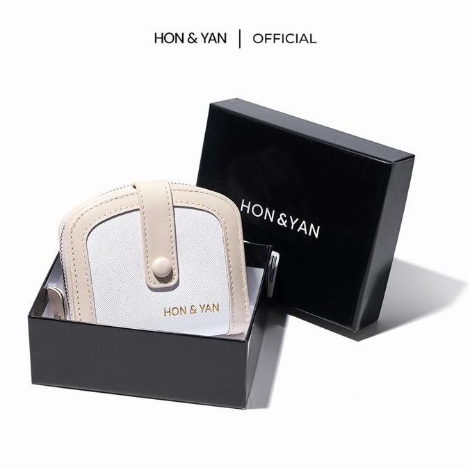 [TIKTOK EXCLUSIVE] HONYAN Dompet Wanita Vellin Short Wallet Dompet Koin Kulit Sintetis Berkualitas