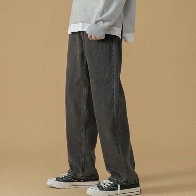 Favorit Celana Jeans Pria Korean Style/Celana Jeans Kulot Pria/Celana Jeans Pria Gombrong