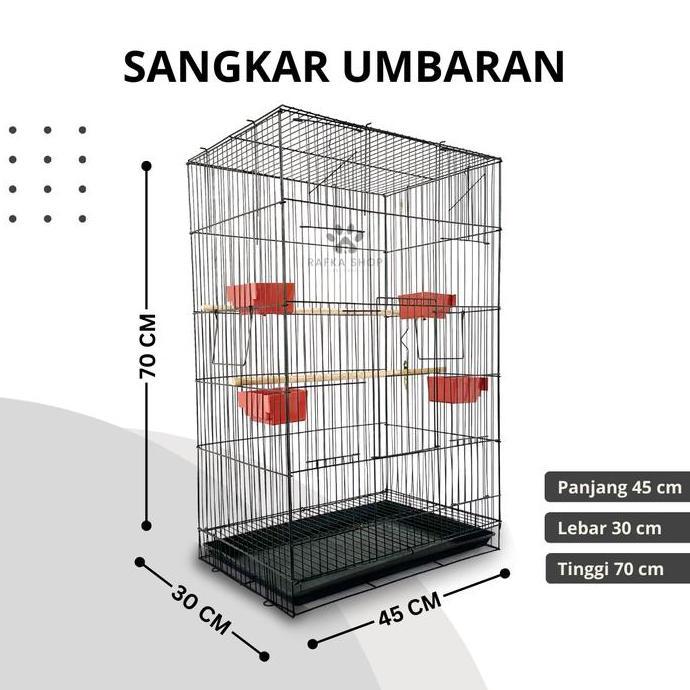 putriangkasapera - sangkar umbaran burung size m jumbo besi lipat tebal sangkar burung love bird
