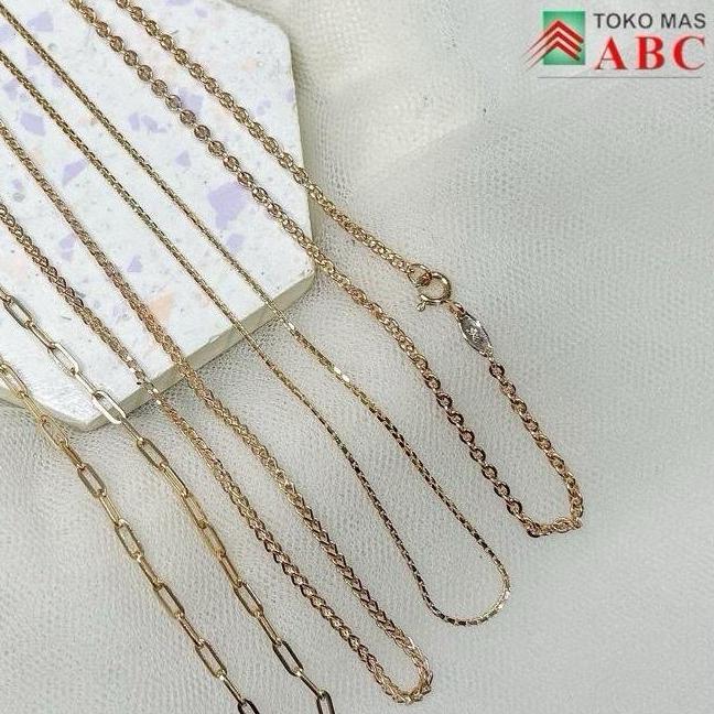 NAFELASHOP6 - ABC KEPATIHAN- KALUNG ANAK POLOS EMAS TUA 16K