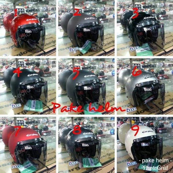 NEW HELM CARGLOS CARGLOSS RETRO + VISOR/ KACA BOGO ORIGINAL FLAT/DATAR ORI