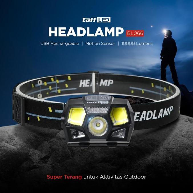 NEW SENTER KEPALA HEADLAMP SENSOR GERAK SENTER LED SUPER TERANG ORI