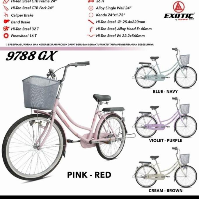 Sepeda CTB Mini Keranjang 24 Inch Exotic 9788 GX New