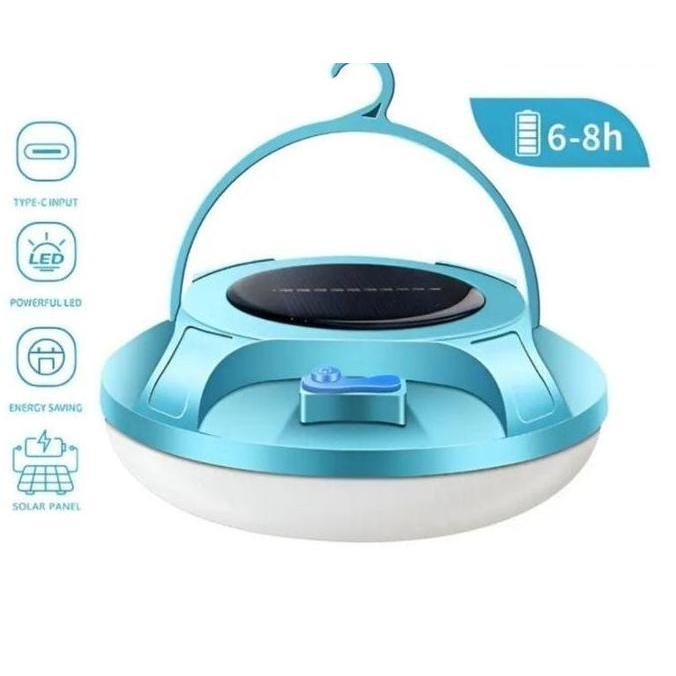 NEW LAMPU EMERGENCY UFO GANTUNG SOLAR PANEL CAMPING LAMP MAXPOWER ORI