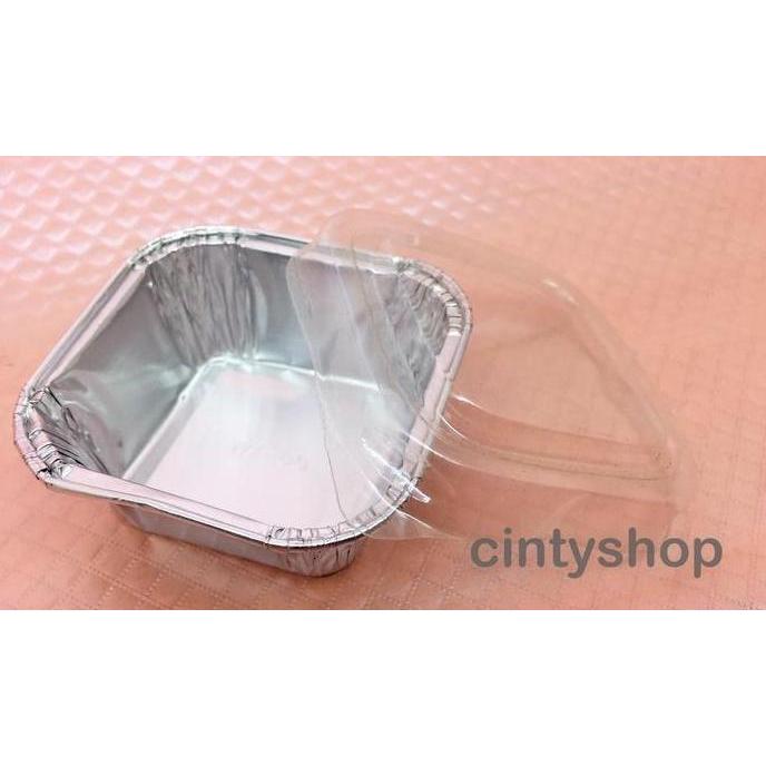 Leone- Alumunium Foil Tray Ox 100 Dengan Tutup Plastik Bening