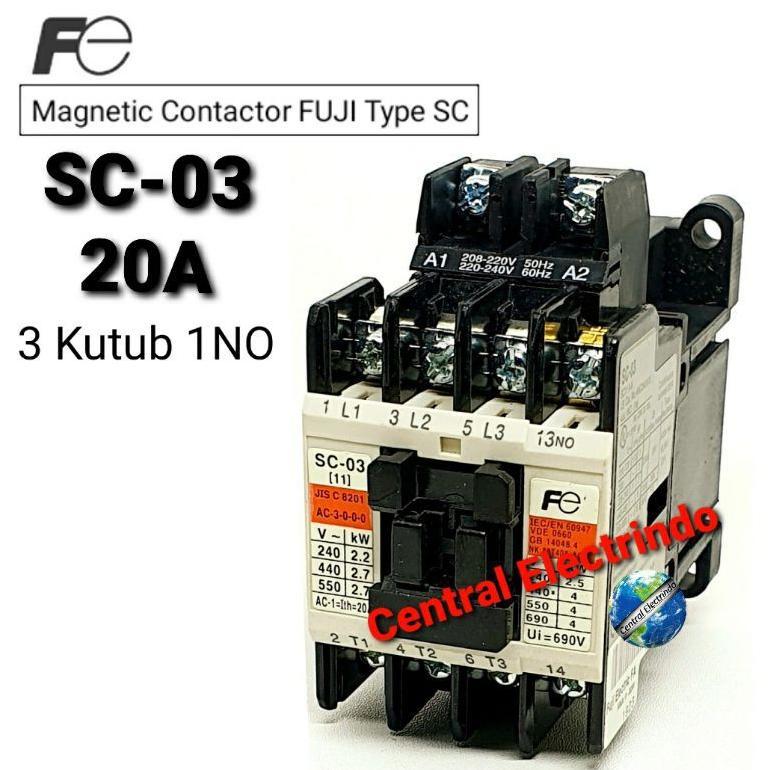 Magnetic Contactor SC-03 Fuji Electric AC 220V DISKON
