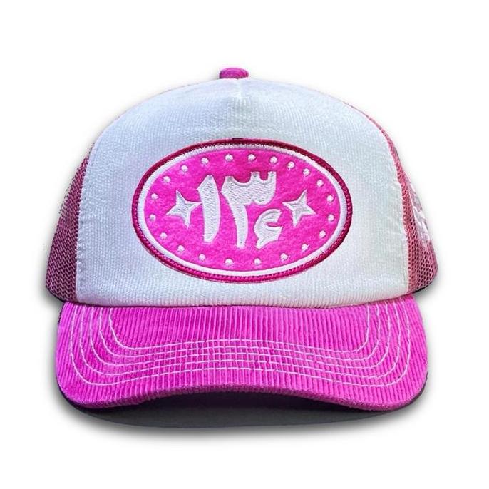 Topi Jaring Trucker Corduroy Pink Saka Thisplan original