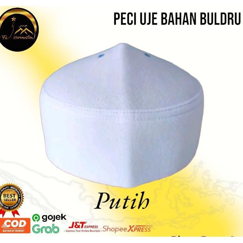 TERMURAH Peci uje / peci mesir / peci polos / peci putih peci polos hitam kopiah songkok