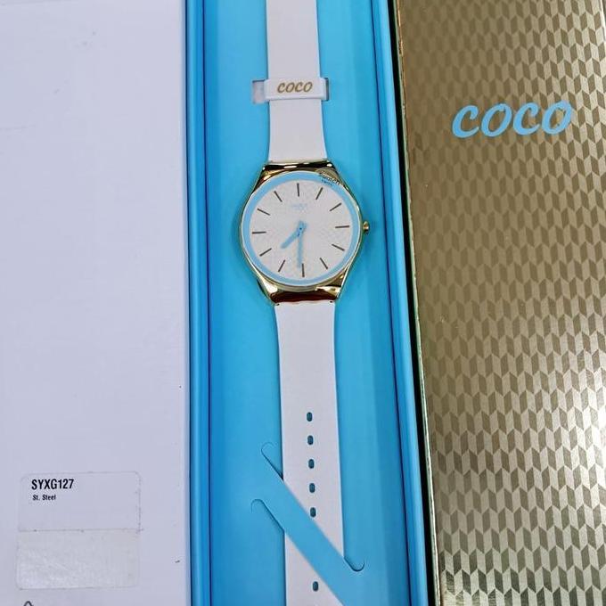 Ready  SWATCH Irony Jam Tangan Wanita SYXG127 COCO HO BLU Original MAP