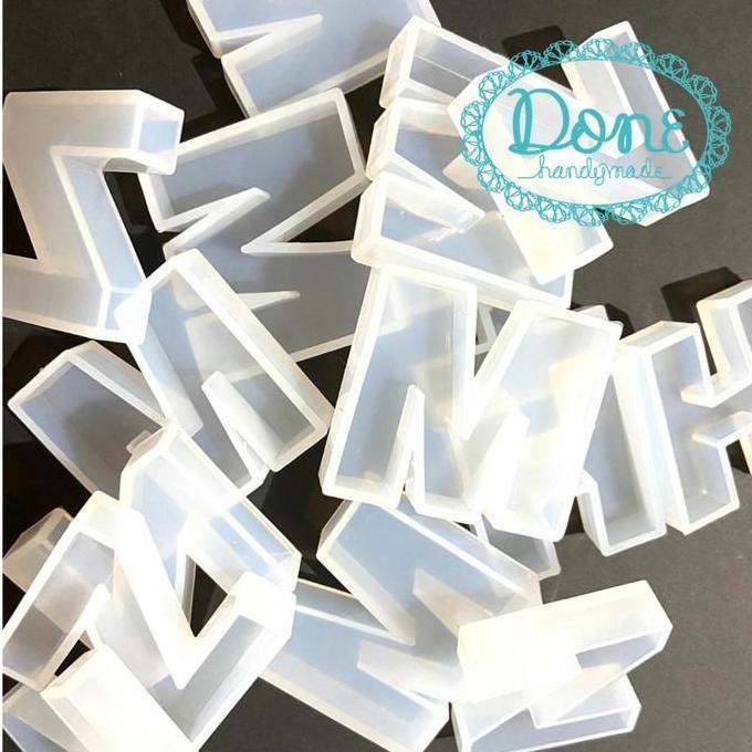 Sid- Alphabet Mold Huruf Abjad Cetakan Clay Cetakan Resin Cetakan Fondant