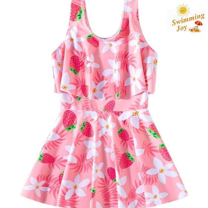 Uisce- Baju Renang Anak Perempuan Sampai Remaja Lucu Two Pieces Strawberries