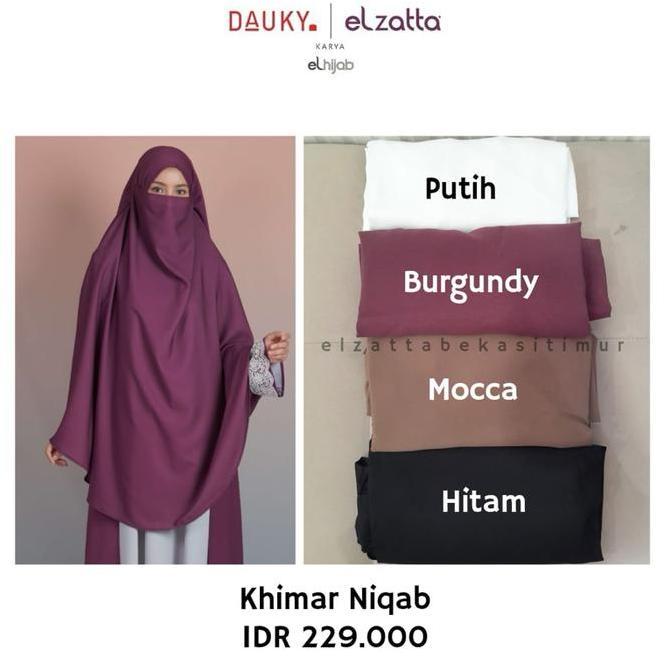 Khimar Niqab Elzatta Hijab Jilbab Kerudung Bergo Syari