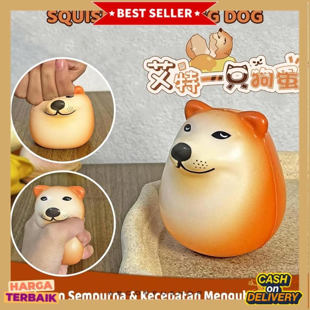 Berkualitas Taiyo Squishy Slow Egg Dog Squeeze Pencet Soft Squisi Telur Smooth Cute Stress Relief Ma