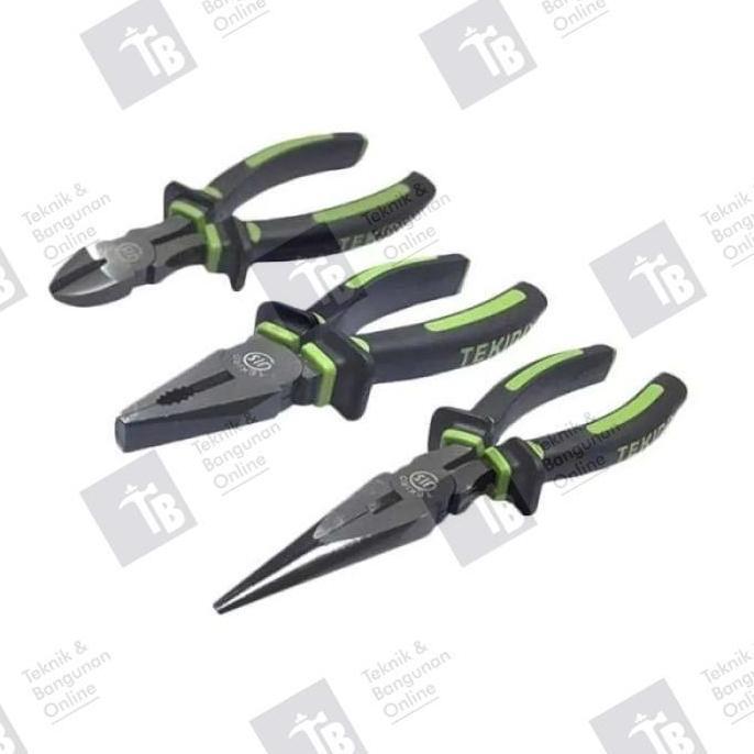 meysaless - tekiro tang set isi 3 pcs / paket tang kombinasi - lancip - potong