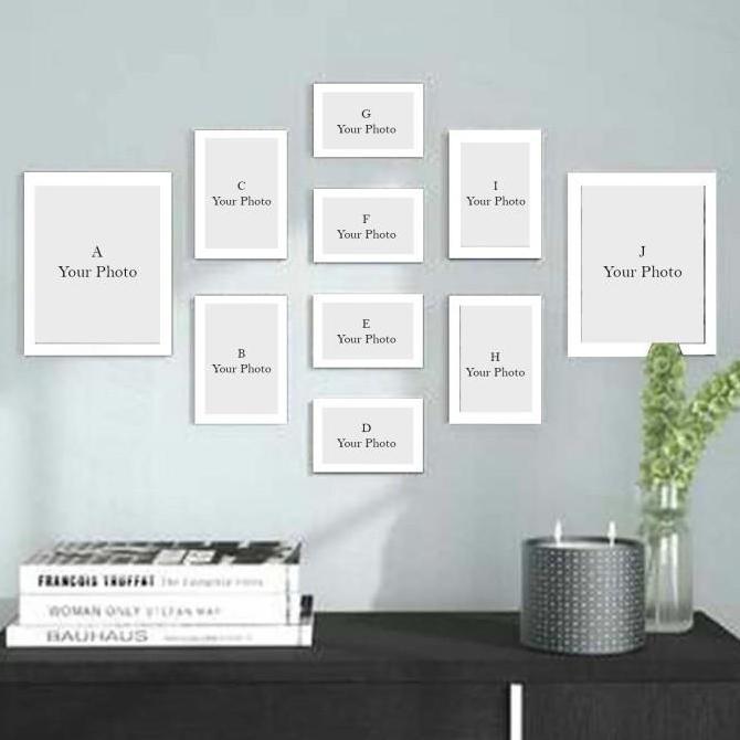 10 ITEM PAKET KOLASE BINGKAI FOTO UKURAN 6R/8R/11R WARNA HITAM & PUTIH