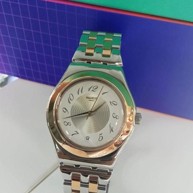 Ready  Jam Tangan Wanita SWATCH Analog Tali Rantai YLS454G MIDIMIX Original