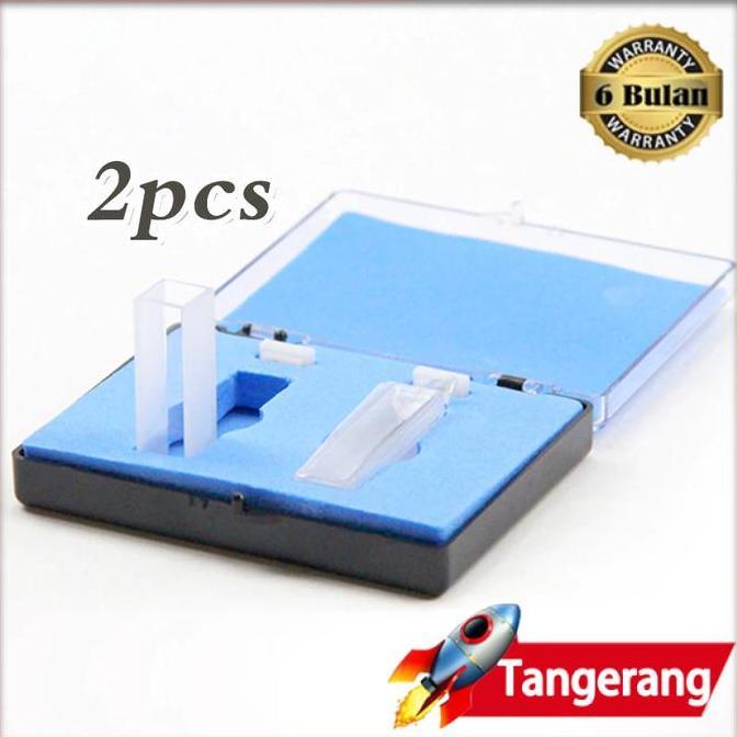 AMERZANA 2PCS Cuvette Quartz / Kuvet Pasir Kuarsa /  Quartz Cuvettes 10mm