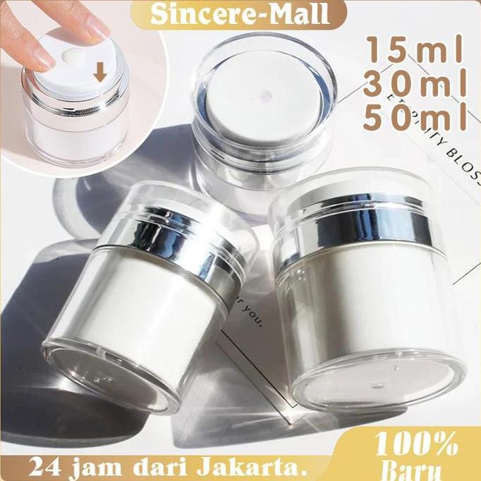 ERTTOLIN Pot Jar Airless Pump Botol Krim Vakum Pot Jar Cream Airless Pump Untuk Lotion Pot Jar Vakum
