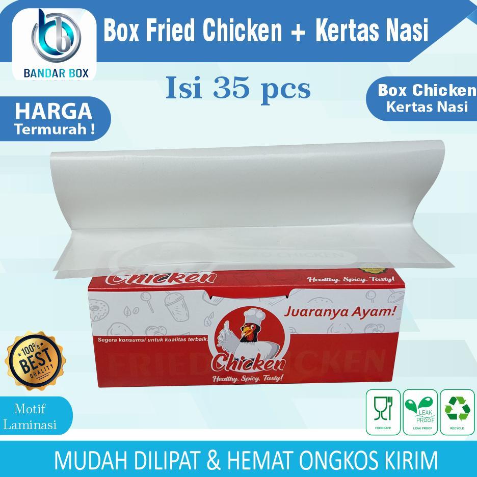 Box Fried Chicken + Kertas Ivory Nasi Kotak Ayam Lunc Box Paper Box Kfc Dus Nasi