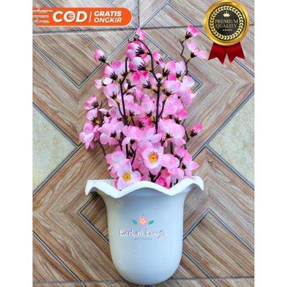 Flwrx- Bunga Sakura Artificial- Bunga Hias Sakura - Bunga Hiasan Dinding - Bunga Sakura Plastik- Bun