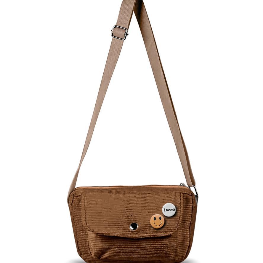 Tas Selempang Corduroy Moana Tas Slingbag Wanita Pushop