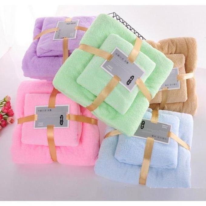 MIMUNASA Handuk 2in 1 / Handuk Set 2 In 1 Serbaguna / Handuk Mandi Cotto  Towel Import /Handuk Badan