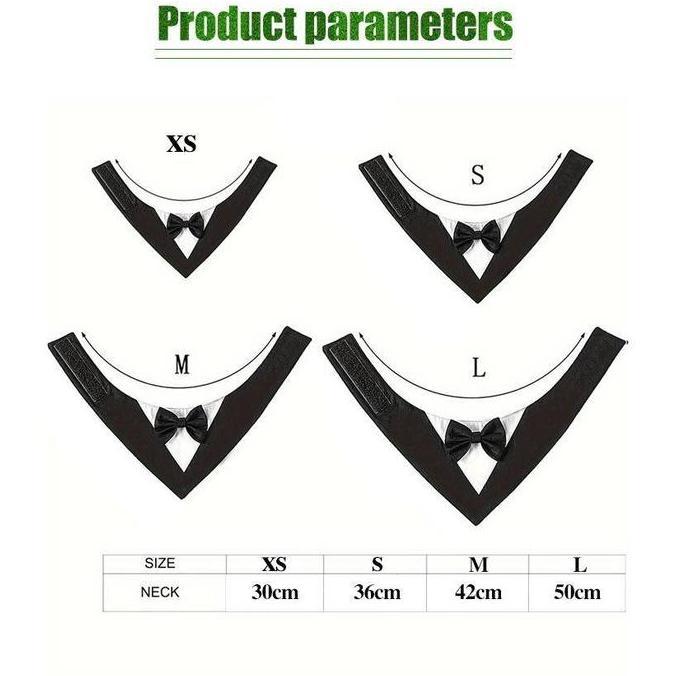 UMSDAIRI Tuxedo Anjing Bandana Kucing Besar Kecil Kalung Kucing Anjing Tuxedo Bandana