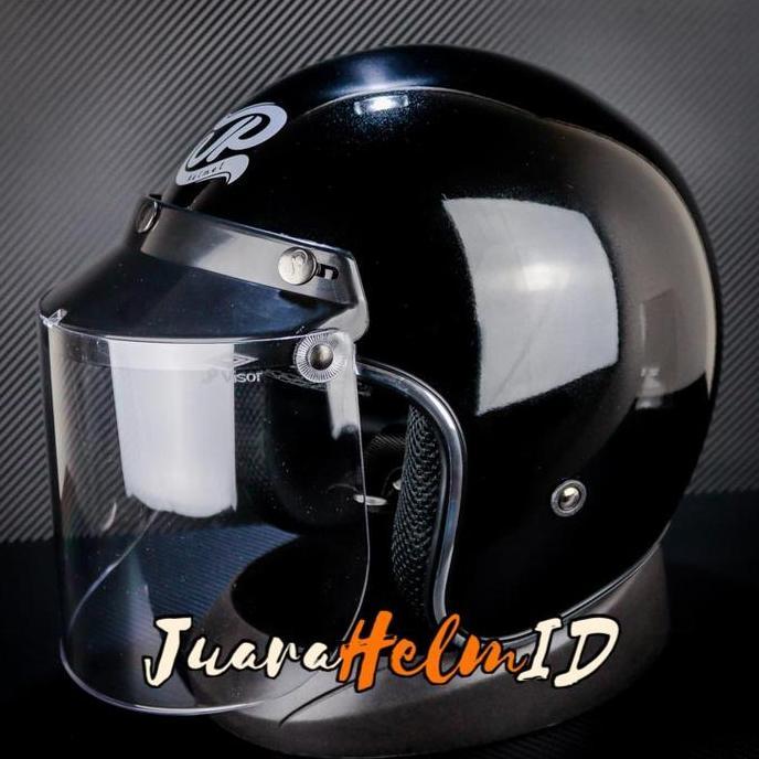 JPX HELM JP RETRO NEW BIGIE / BLACK SILVER / JPRETRO