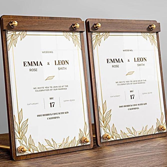 Stand Menu Berdiri Stand Menu Kayu A4 Tempat Menu Berdiri Papan Menu Aesthetic Menu Holder Kayu