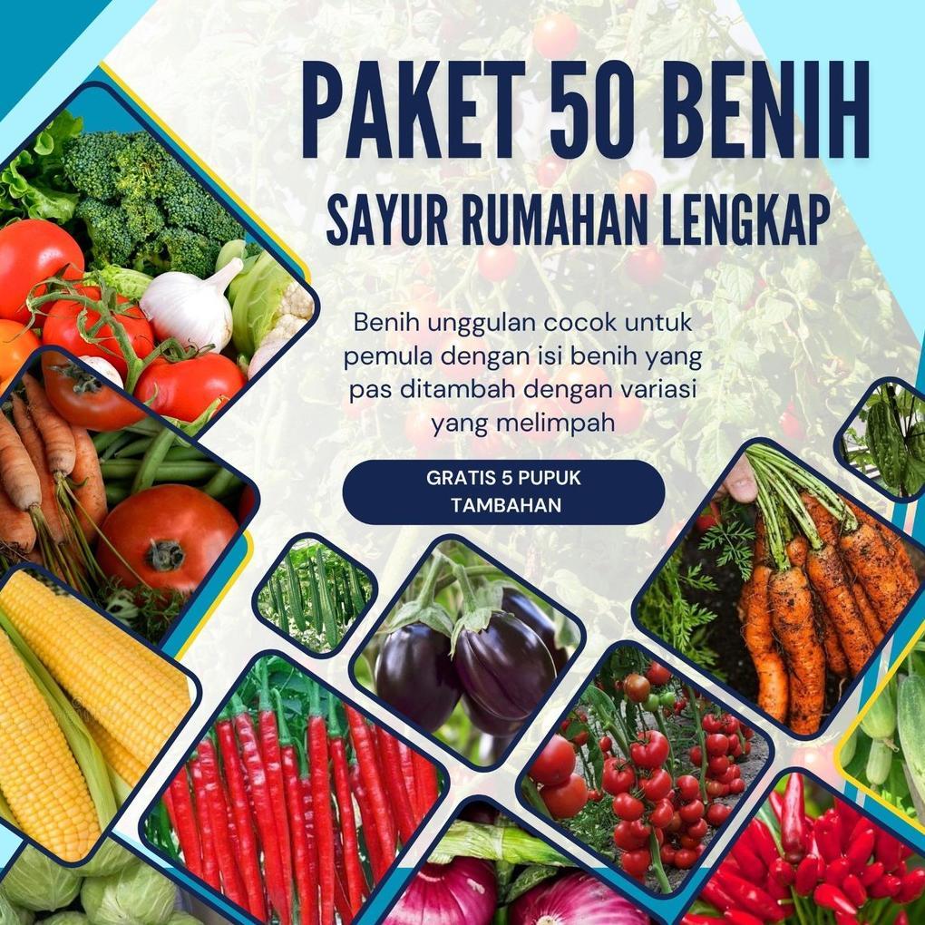 Paket Komplit Benih Sayuran 50 Jenis Untuk Hobi, Konsumsi Pribadi, Dan Usaha 50 Jenis Benih Sayuran 