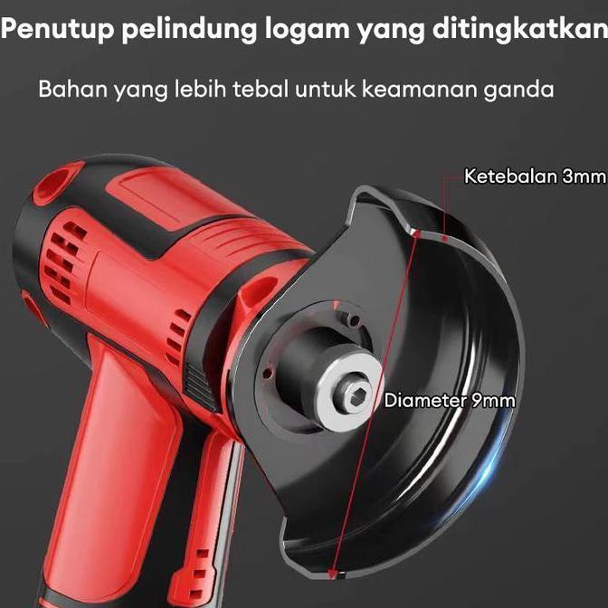 Promo Reaim Gerinda Listrik 3 Inch Baterai Gergaji Mesin Mini Multifungsi Untuk Potong Kayu Besi Log