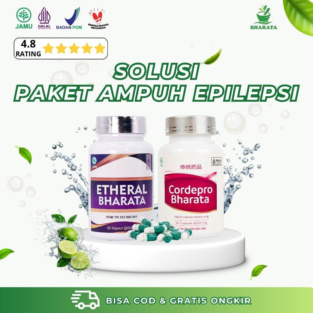 Paket Ampuh Obat Herbal Epilepsi Kejang Ayan & Saraf Etheral Cordepro Bharata Original
